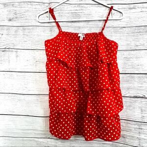 Bongo Juniors Boho Style Polka Dot Blouse Sz L